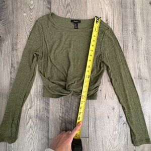 Cropped green forever 21 sweater